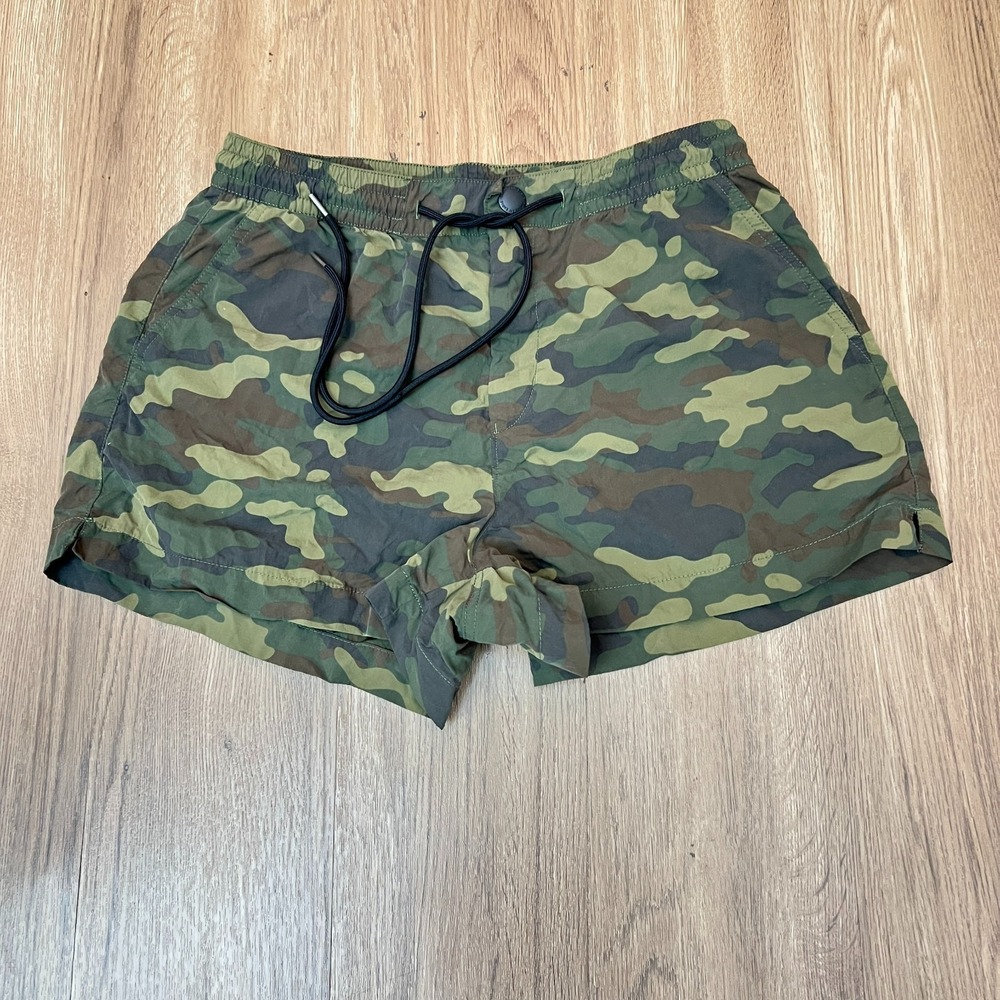 American Eagle Camo Drawstring Shorts Medium Shortie Nylon